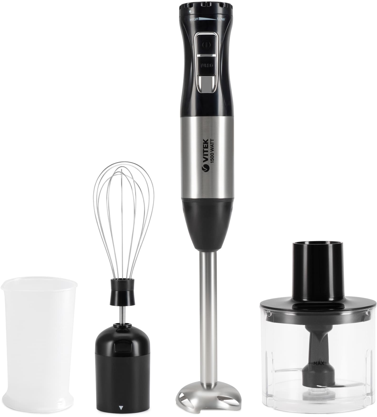 Блендер погружной Vitek VT-8545 1000Вт черный/серебристый