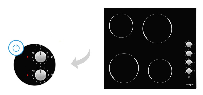 Электрическая варочная панель WEISSGAUFF HV 640 BK Электрическая варочная панель WEISSGAUFF HV 640 BK