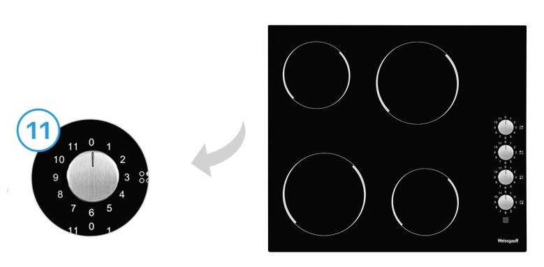 Электрическая варочная панель WEISSGAUFF HV 640 BK Электрическая варочная панель WEISSGAUFF HV 640 BK