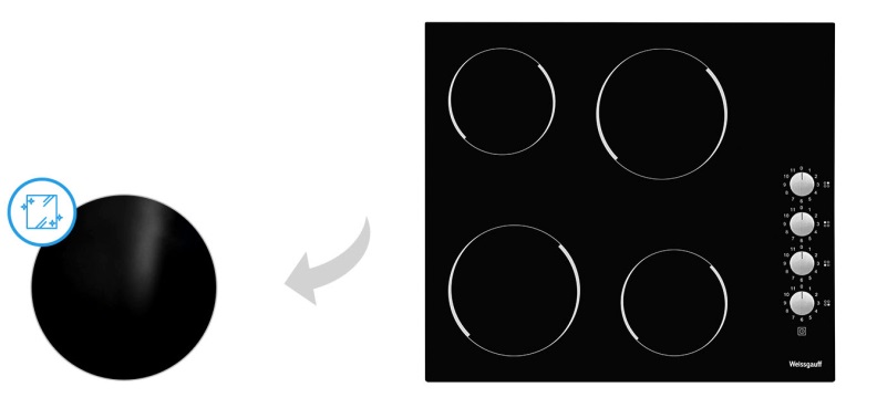 Электрическая варочная панель WEISSGAUFF HV 640 BK Электрическая варочная панель WEISSGAUFF HV 640 BK