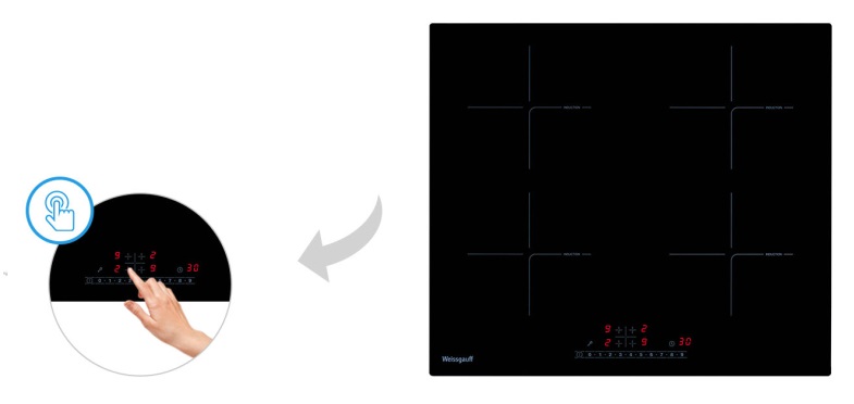 Индукционная варочная панель WEISSGAUFF HI 640 BSC