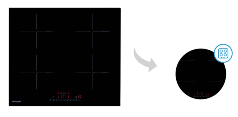Индукционная варочная панель WEISSGAUFF HI 640 BSC