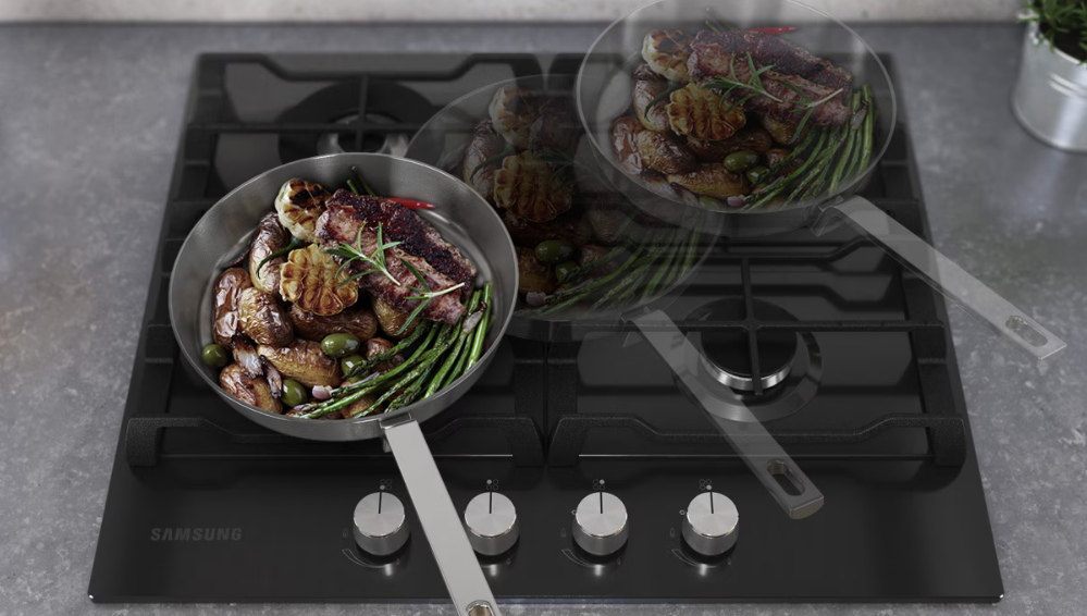 Газовая варочная панель SAMSUNG NA64H3030AK/WT BLACK