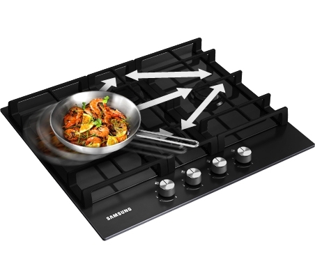 Газовая варочная панель SAMSUNG NA64H3010BK/WT BLACK