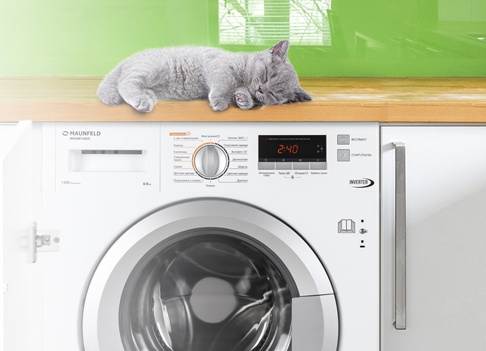 Встраиваемая стиральная машина Maunfeld MBWM1486S Встраиваемая стиральная машина Maunfeld MBWM1486S