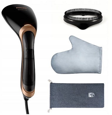 Отпариватель ручной Philips Steam Go GC362/80, черный/коричневый