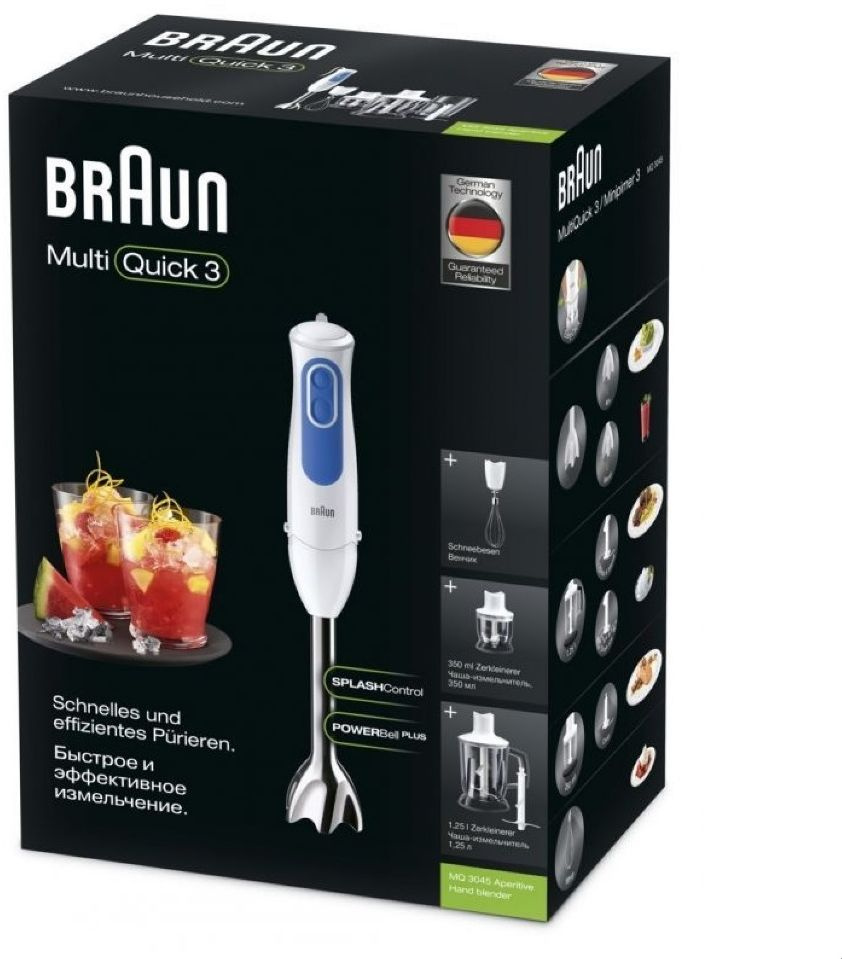 Блендер погружной Braun MQ3045WH Aperitive белый, превью предыдущего фото