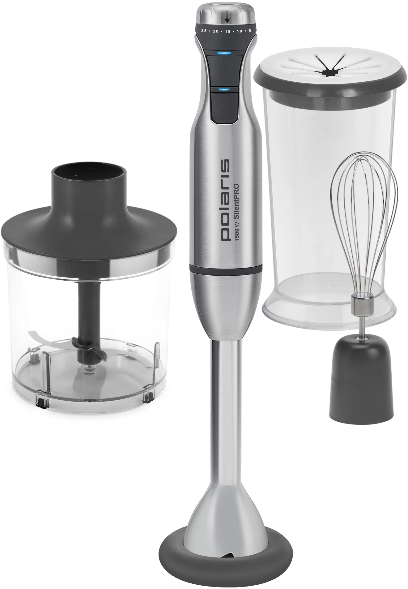 Блендер погружной Polaris PHB 1591L Silent нержавеющая сталь