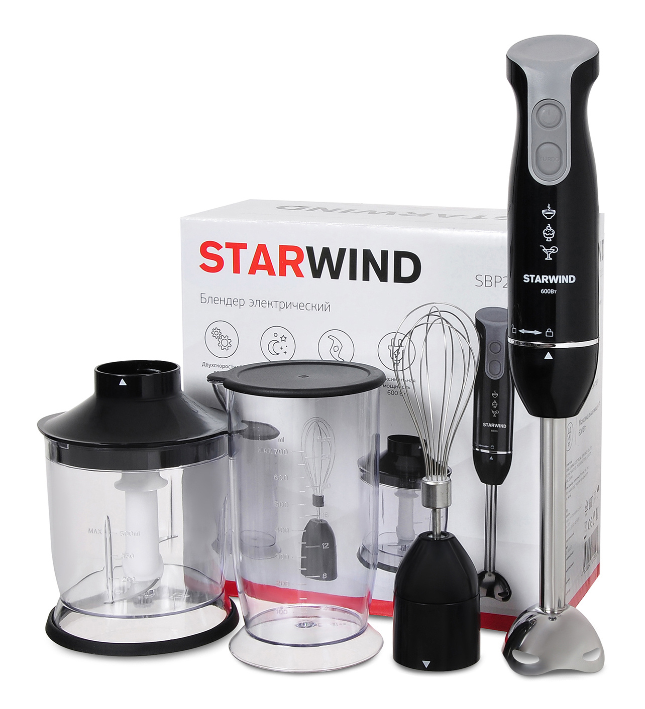 Блендер погружной Starwind SBP2235 черный, фото 9