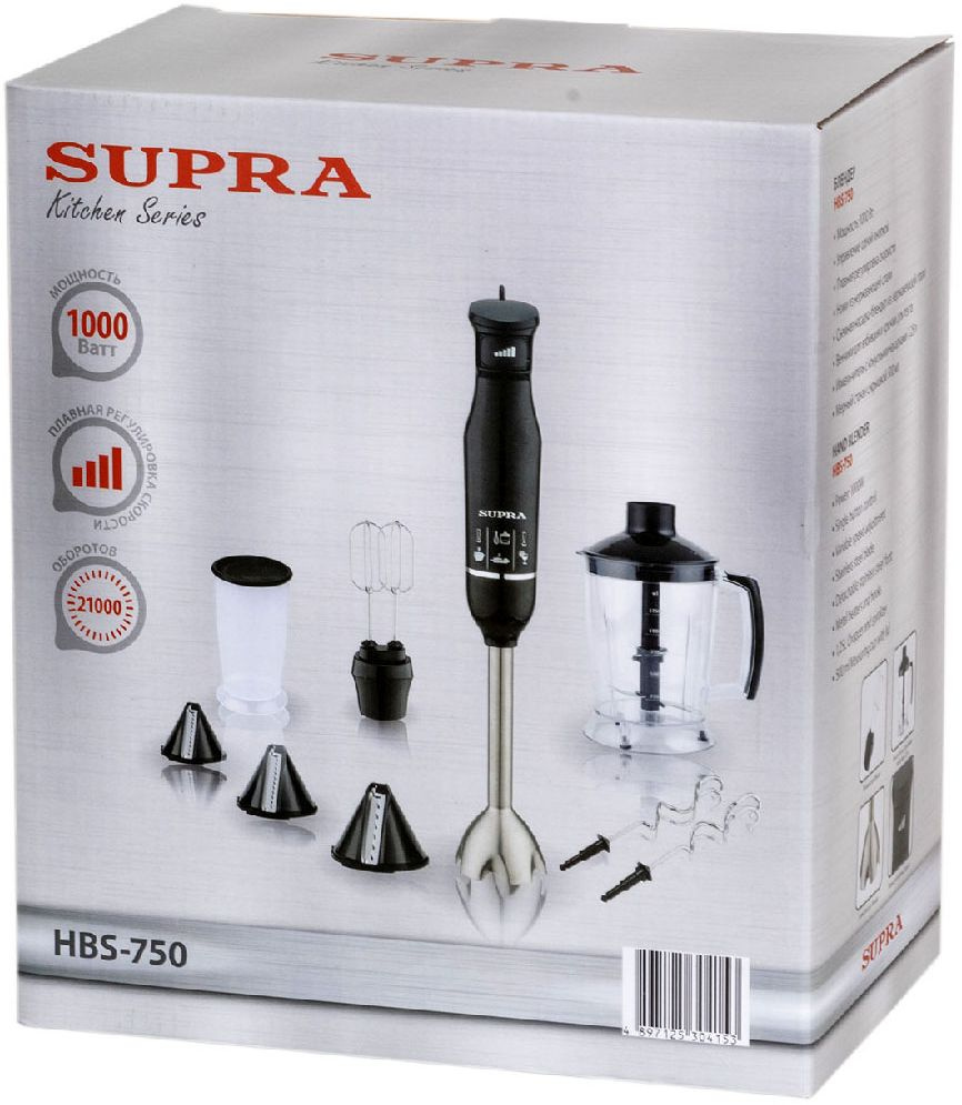 Блендер погружной Supra HBS-750 черный, фото 13