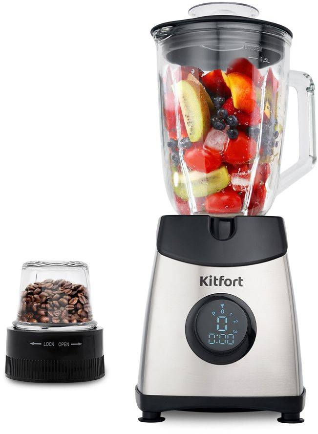 Блендер стационарный Kitfort KT-1394 серебристый, фото 7