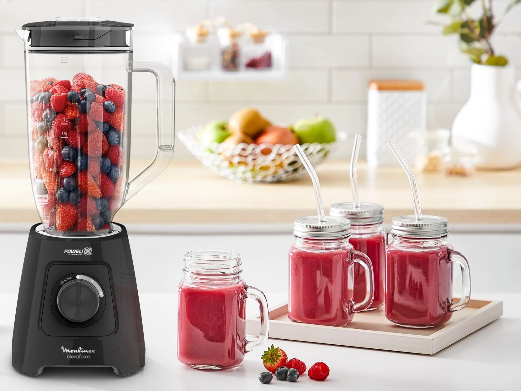 Блендер стационарный Moulinex Blendforce LM458810 черный, фото 4