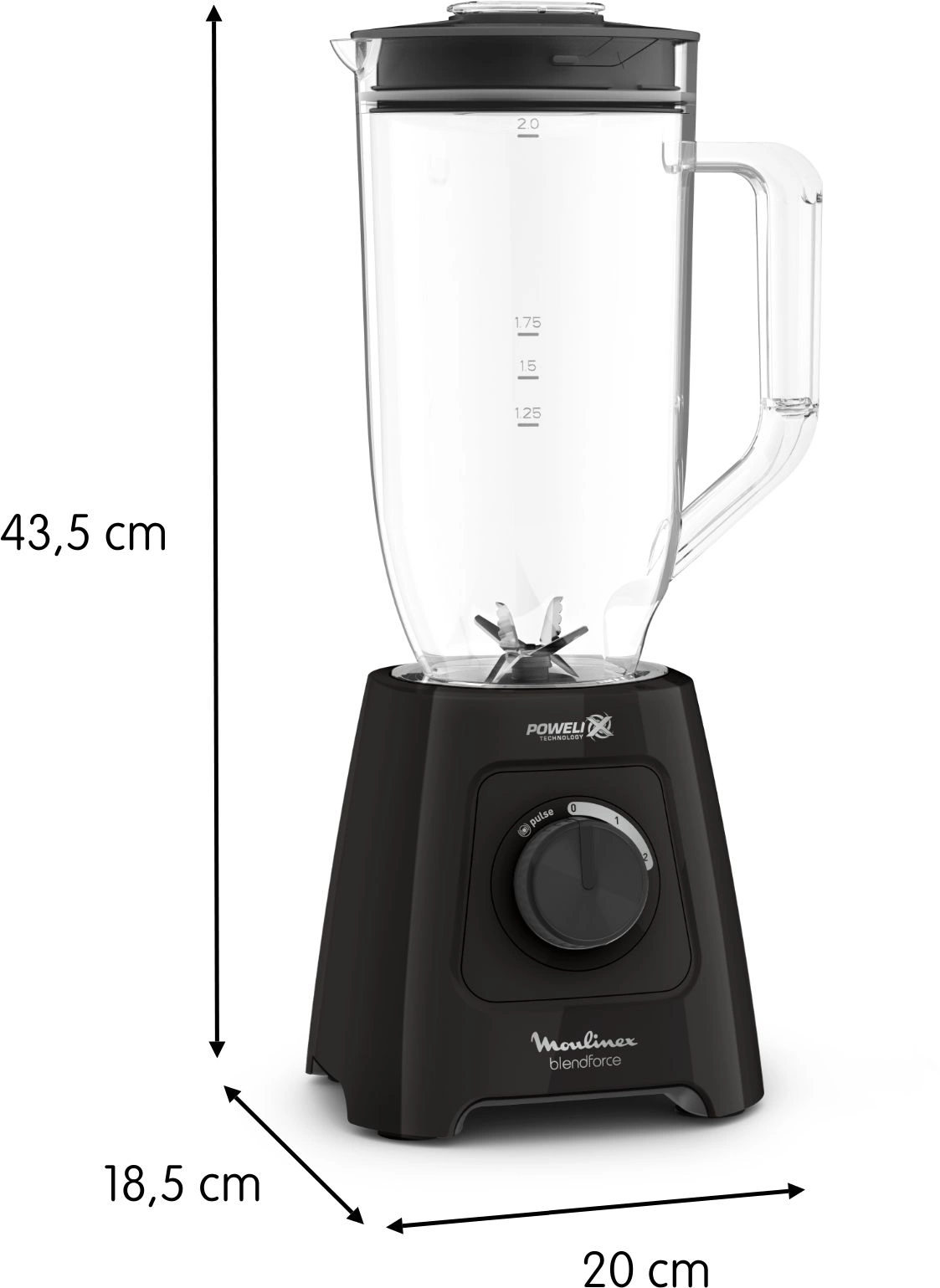 Блендер стационарный Moulinex Blendforce LM458810 черный, фото 7