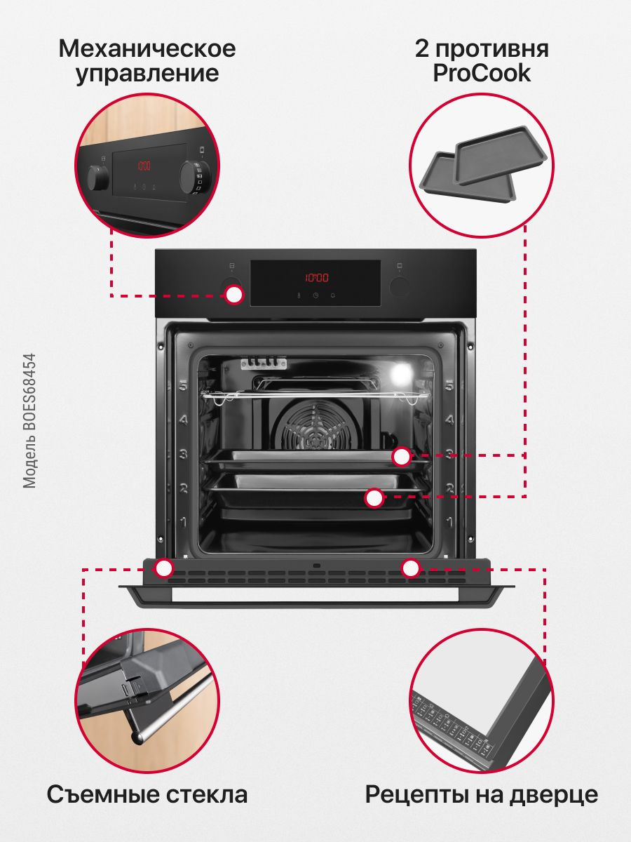 Духовой шкаф Электрический Hansa BOES68454, фото 4