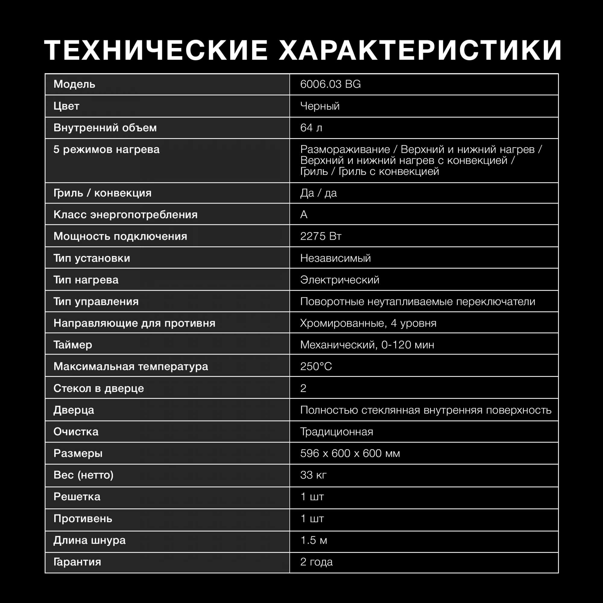 Духовой шкаф Электрический Hyundai 6006.03 BG, превью предыдущего фото