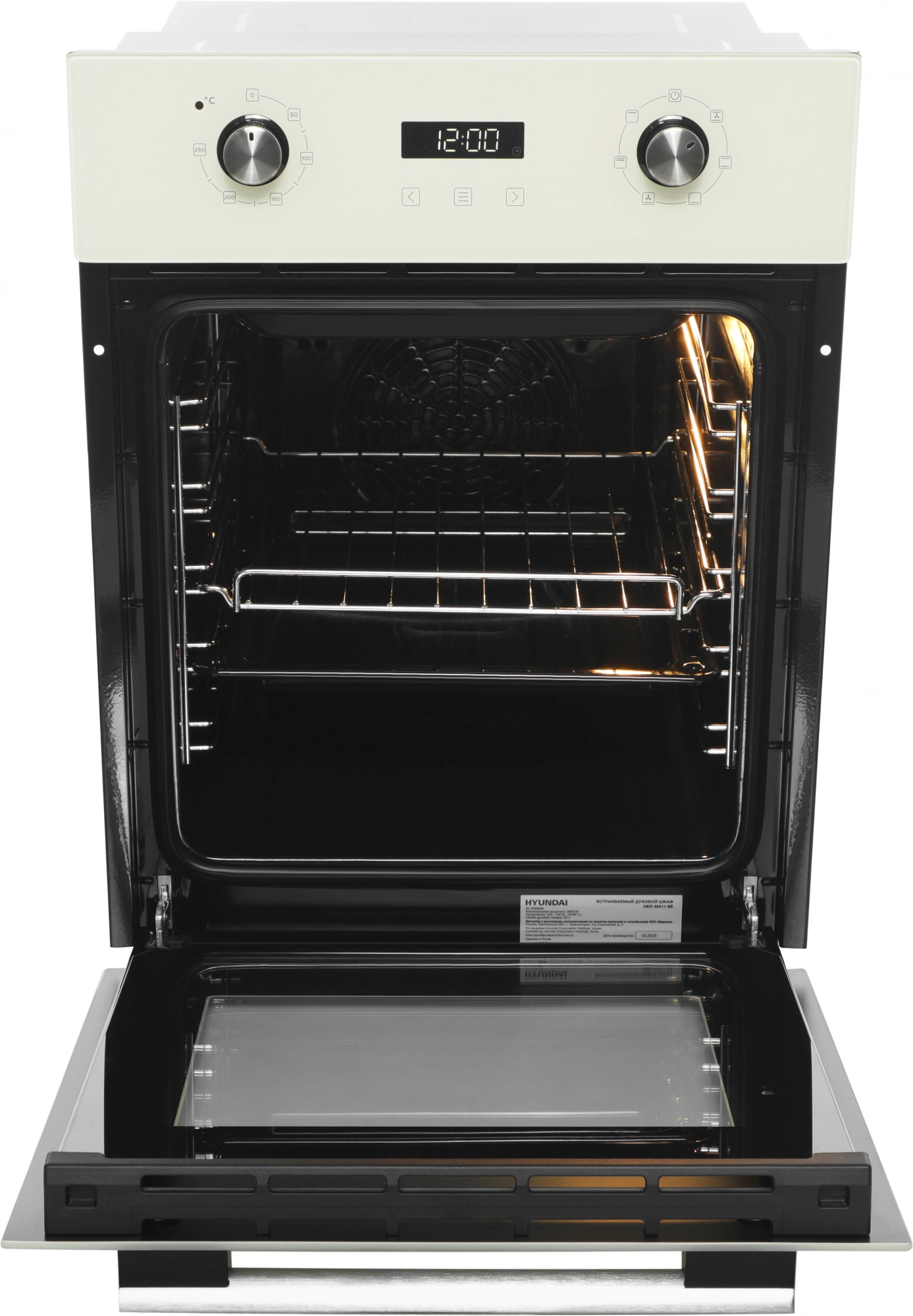 Духовой шкаф Электрический Hyundai HEO 45411 BE, фото 5