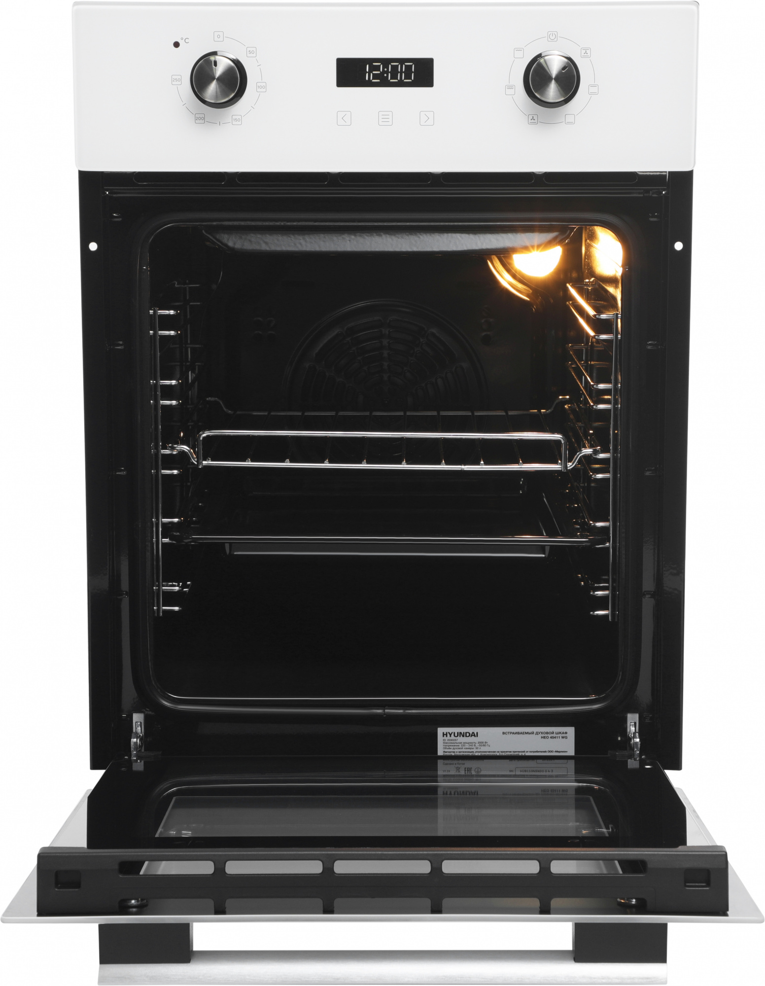 Духовой шкаф Электрический Hyundai HEO 45411 WG, фото 5