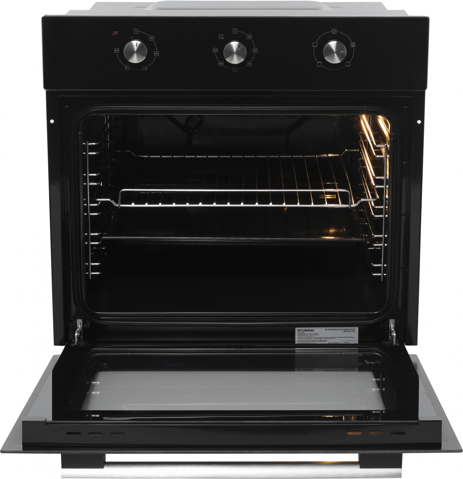 Духовой шкаф Электрический Hyundai HEO 66311 BG, фото 4