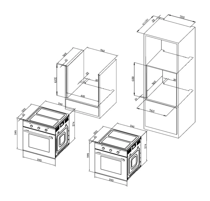 Духовой шкаф Электрический Hyundai HEO 6642 BG, фото 18