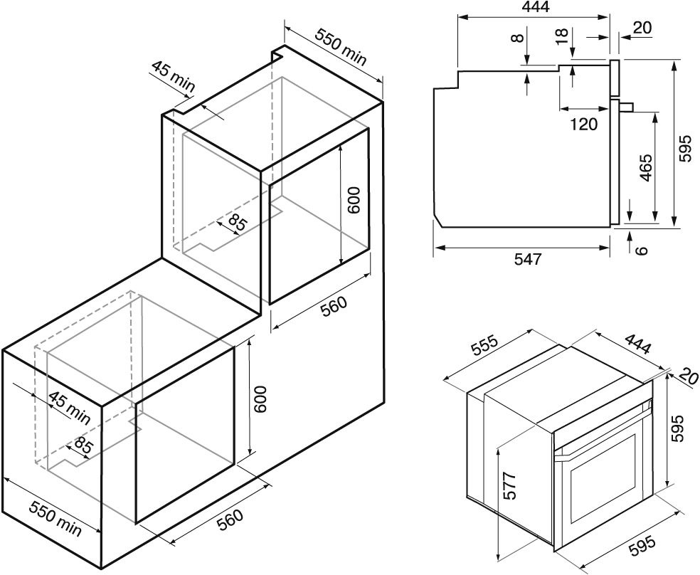 Духовой шкаф Электрический Krona ELEMENT 60 BL, фото 15