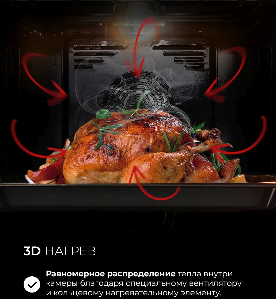 Духовой шкаф Электрический Lex EDM 1001 ONE BL, фото 11