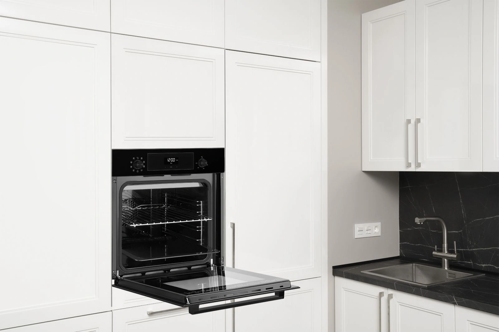 Духовой шкаф Электрический Weissgauff EOV 306 SB Black Edition, фото 3