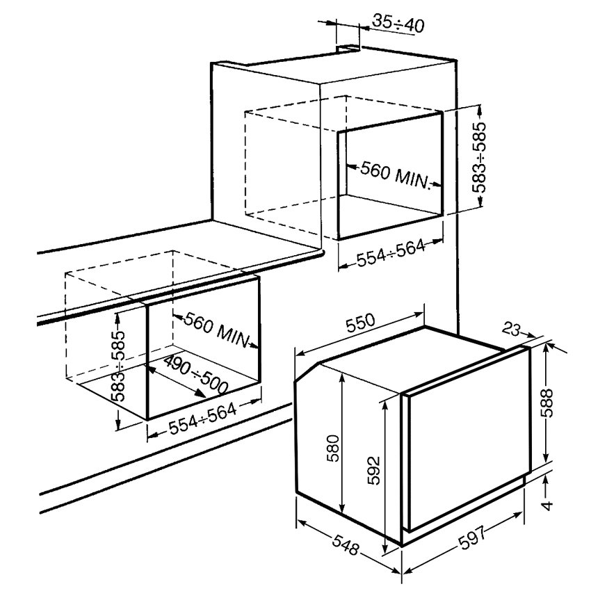 Электрический духовой шкаф SMEG SF700PO, фото 3