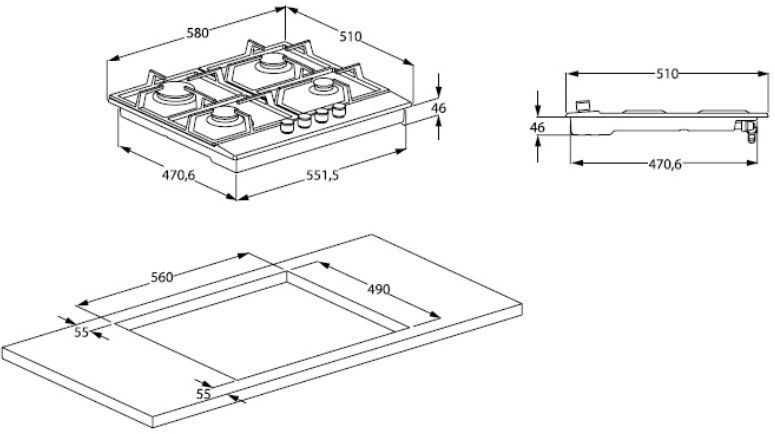 Газовая варочная панель Beko HIAW64225SCR, фото 2