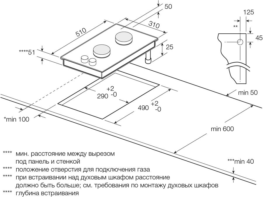 Газовая варочная панель GRAUDE GS 30.1 SM, фото 2
