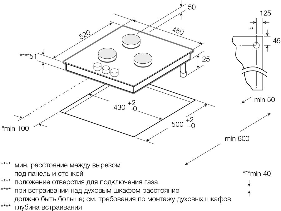 Газовая варочная панель GRAUDE GS 45.1 W, фото 2
