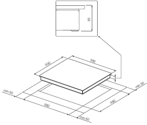 Газовая варочная панель GRAUDE GSK 60.1 S, фото 3