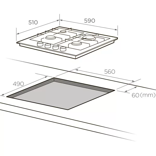 Газовая варочная панель Midea MG606W, фото 8