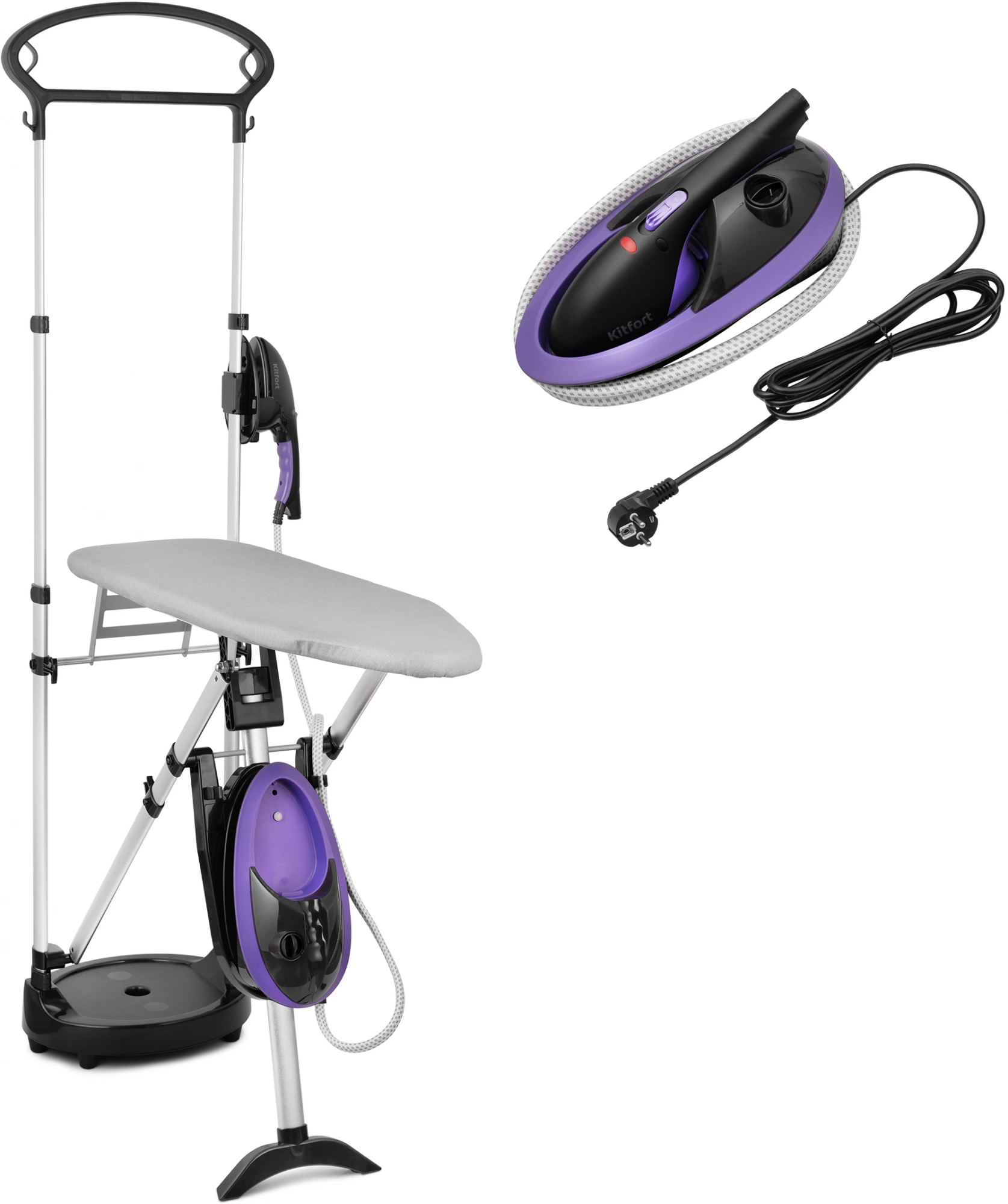 Гладильная система Kitfort КТ-992-1 1200Вт черный/фиолетовый, фото 3