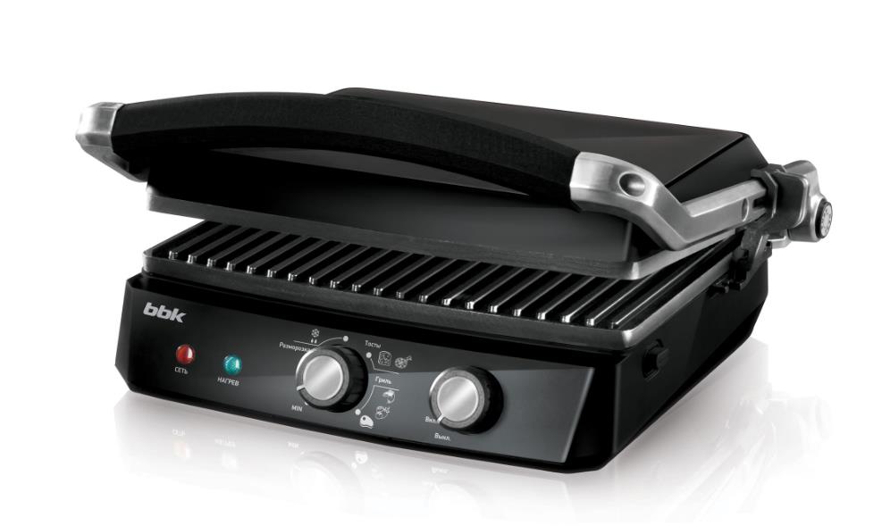 Гриль BBK BEG2002 черный/металлик