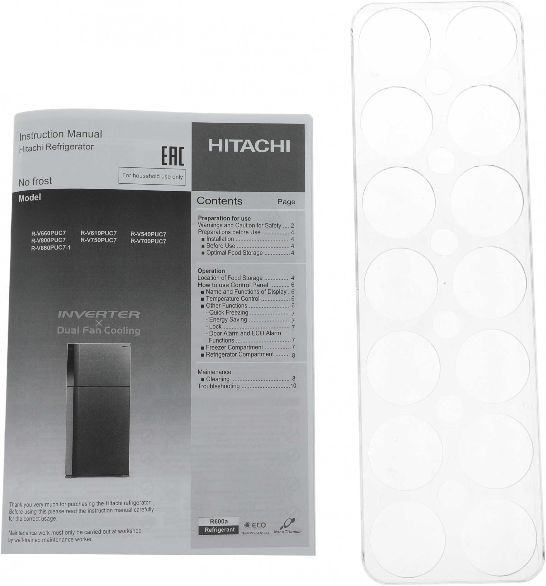 Холодильник Hitachi R-V660PUC7-1 BSL, превью предыдущего фото