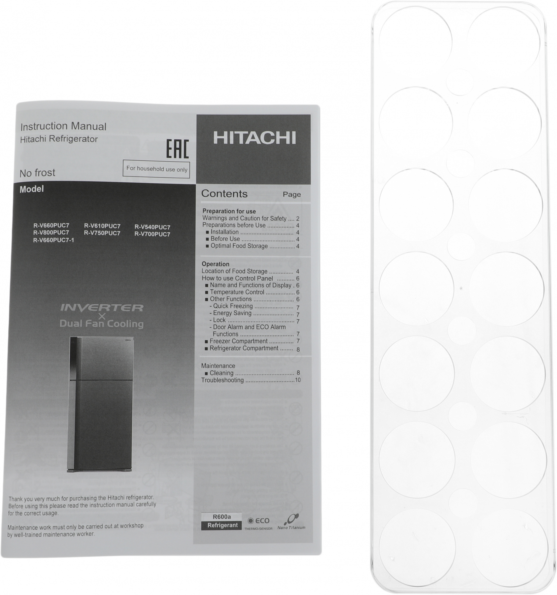 Холодильник Hitachi R-V660PUC7-1 PWH, фото 16