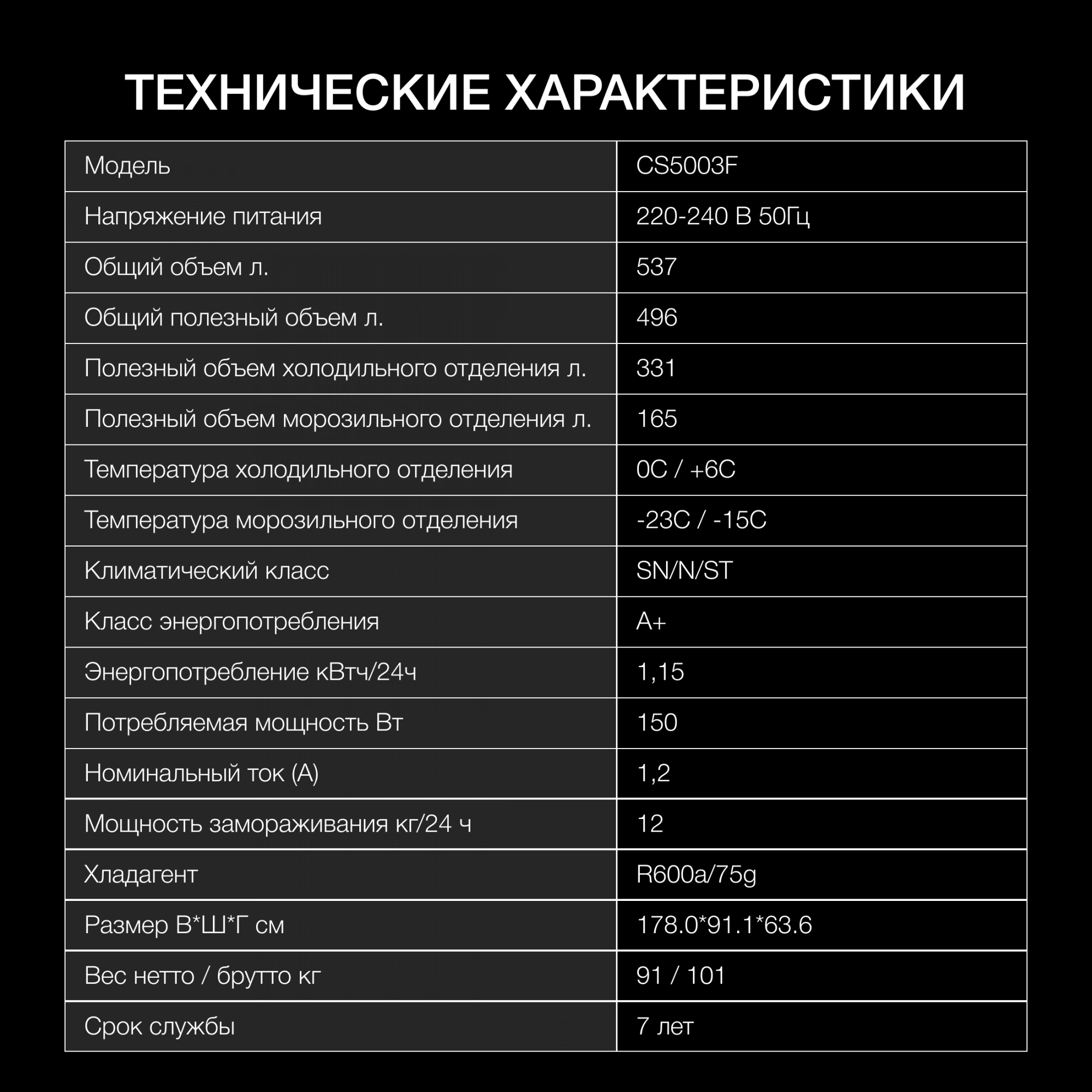 Холодильник Hyundai CS5003F, превью предыдущего фото