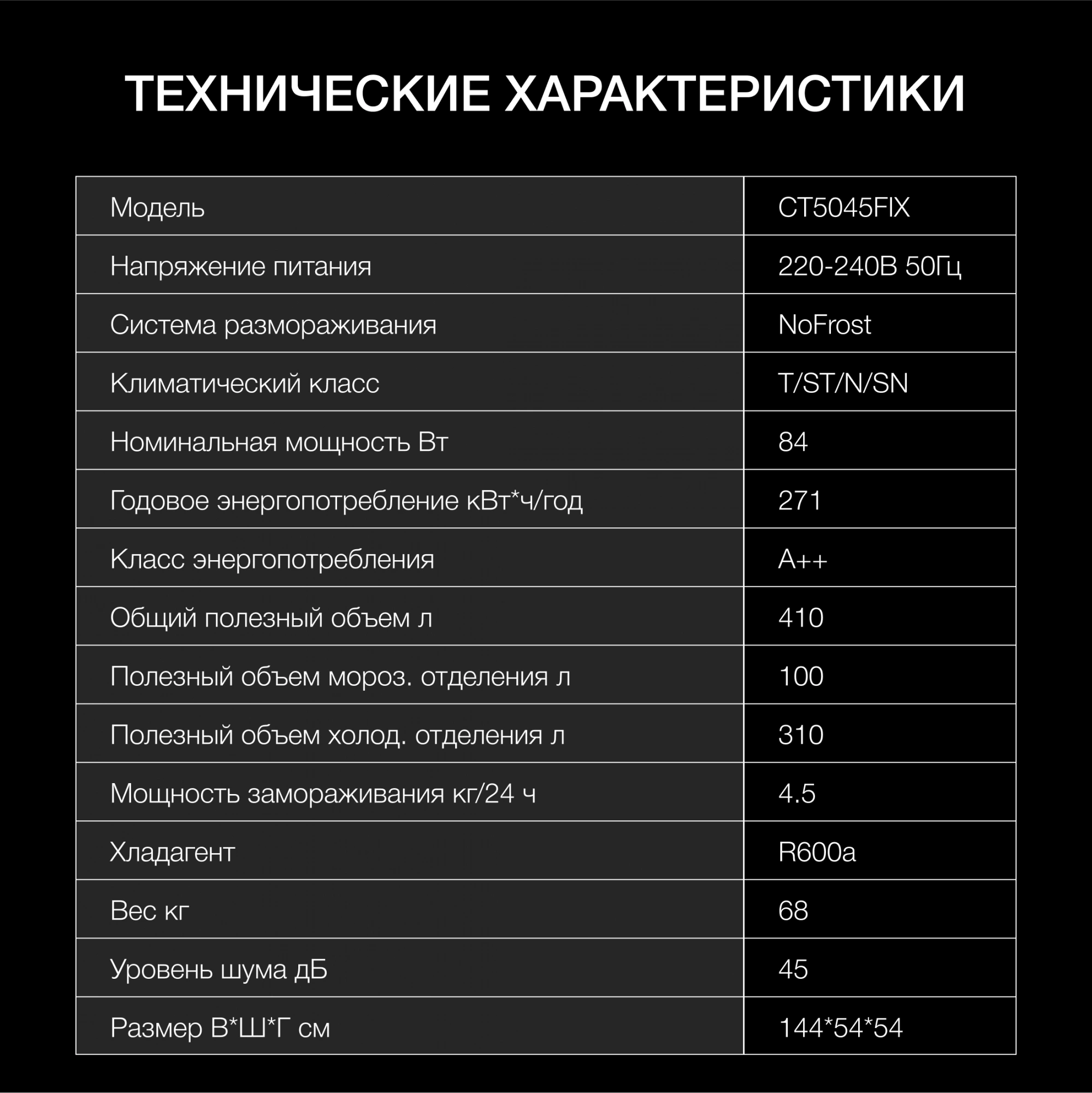 Холодильник Hyundai CT5045FIX, превью предыдущего фото