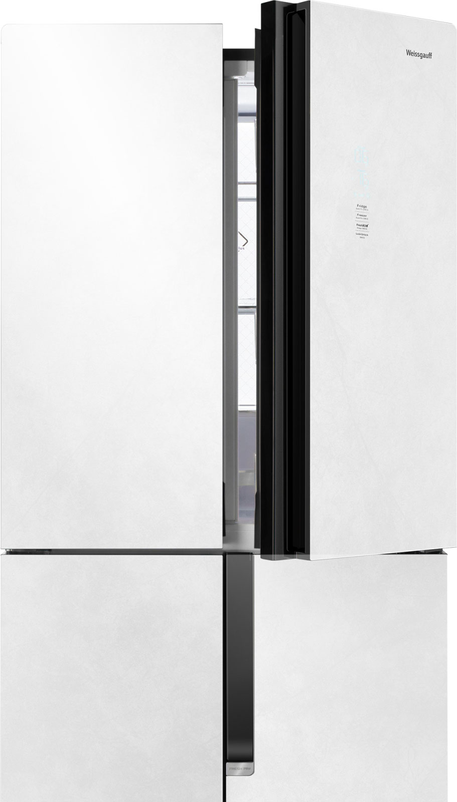 Холодильник Weissgauff WCD 450 White Rock Glass NoFrost Inverter, превью предыдущего фото