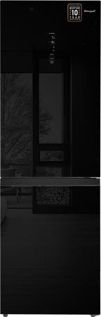 Холодильник WEISSGAUFF WRK 185 INVERTER NO FROST BLACK GLASS, превью предыдущего фото