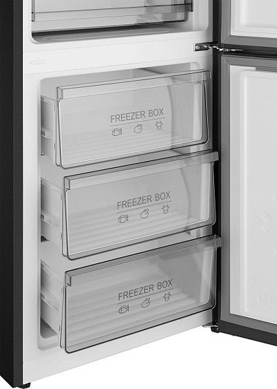 Холодильник Weissgauff WRK 185 Total NoFrost Inverter Black Inox, превью предыдущего фото