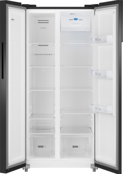 Холодильник Weissgauff WSBS 500 Inverter NoFrost Black Glass