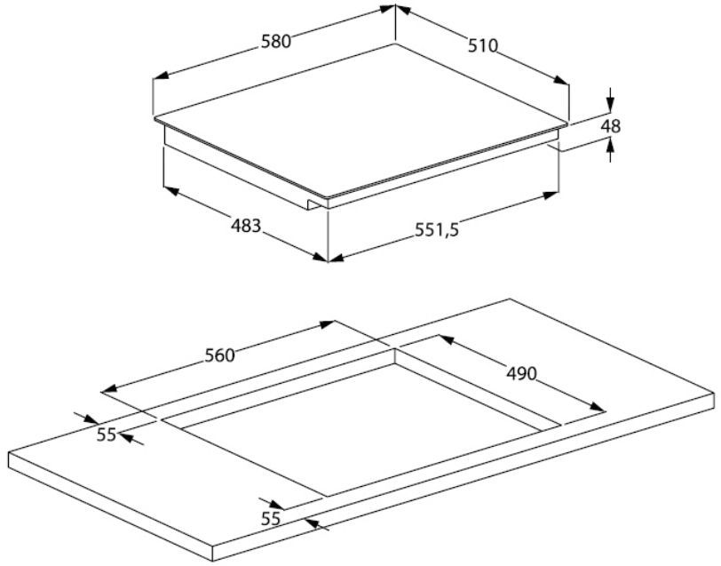 Индукционная варочная панель Beko HII64200FMTZG, фото 5