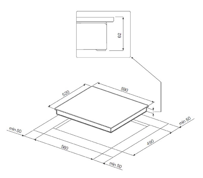 Индукционная варочная панель GRAUDE IK 60.1 WF, фото 3