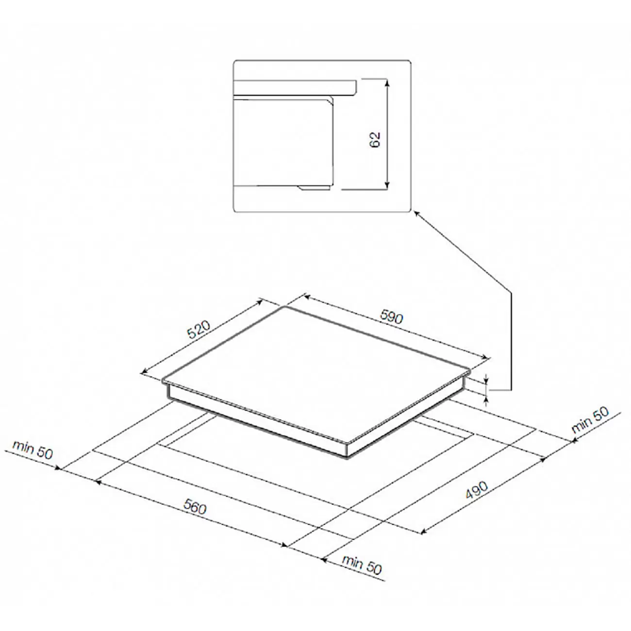 Индукционная варочная панель GRAUDE IK 60.1, фото 2
