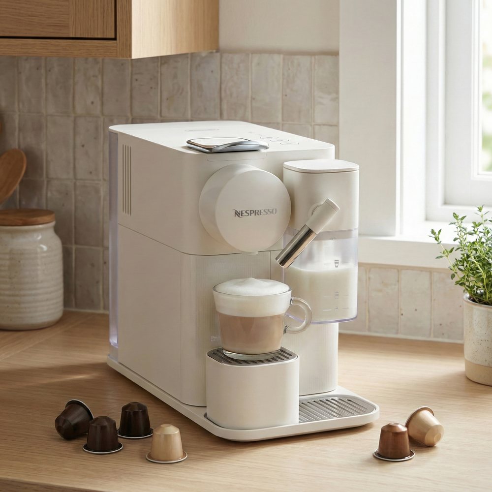 Капсульная кофемашина Delonghi EN510.W Lattissima One Evo, фото 12