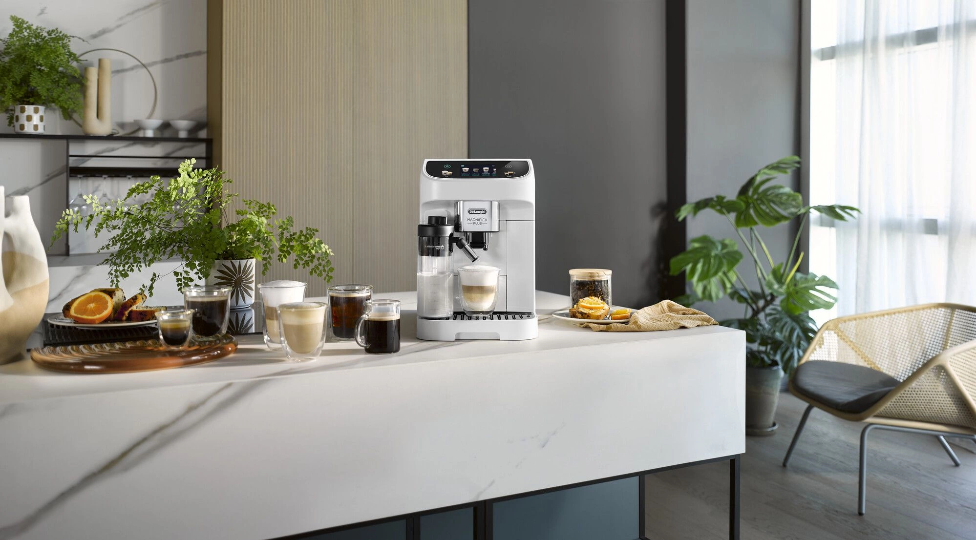 Кофемашина Delonghi Magnifica Plus ECAM320.60.W белый/черный, фото 4