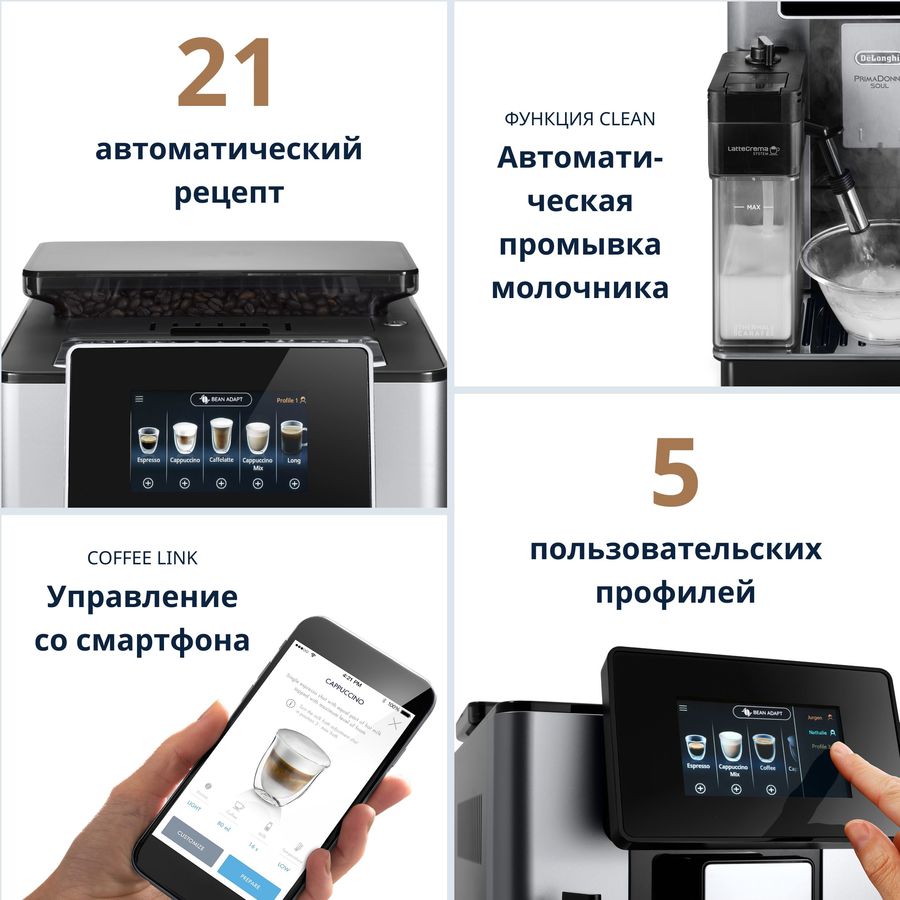 Кофемашина DeLonghi Primadonna Soul ECAM610.74.MB, фото 3