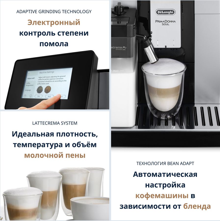 Кофемашина DeLonghi Primadonna Soul ECAM610.74.MB, фото 4