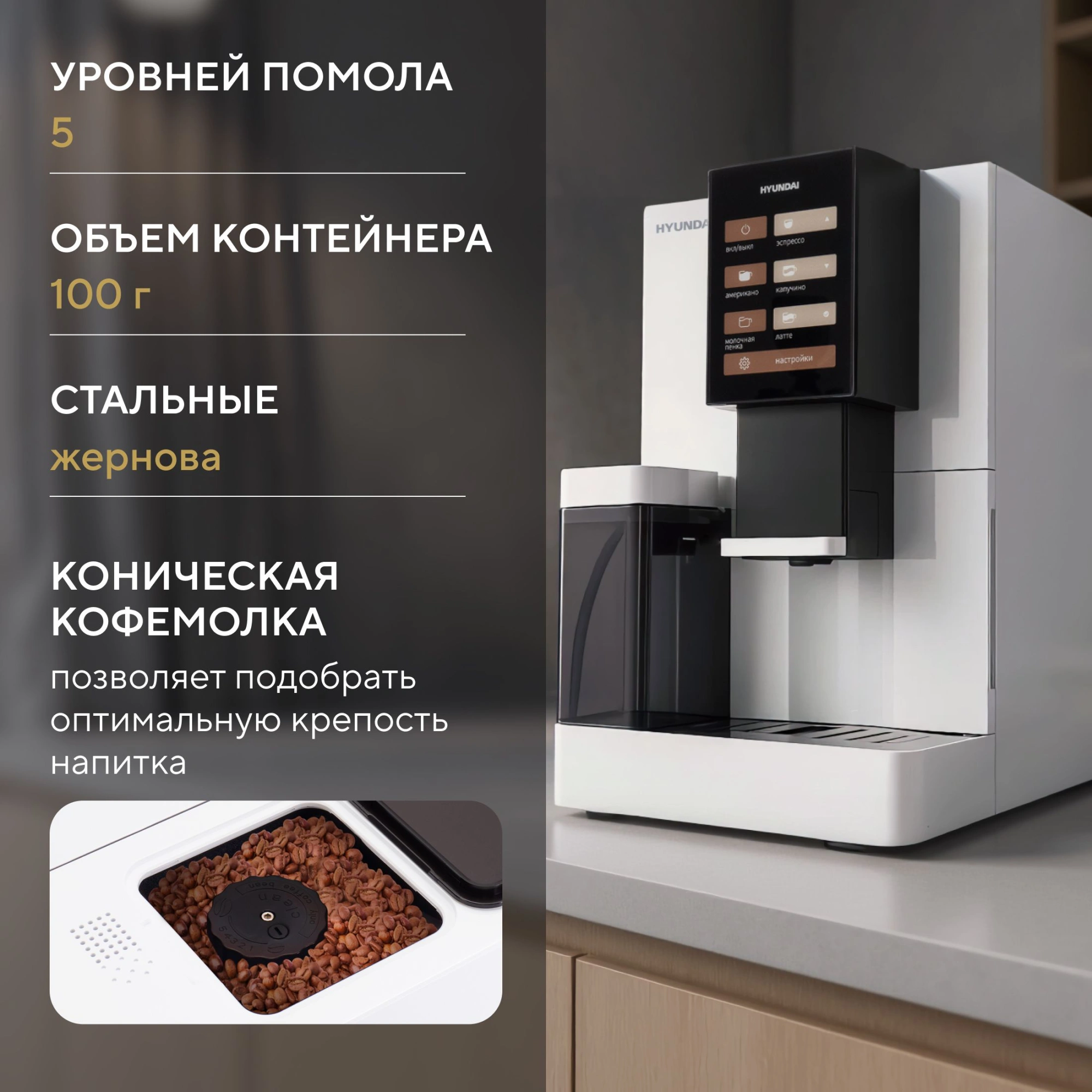 Кофемашина Hyundai HAM-5104, фото 15